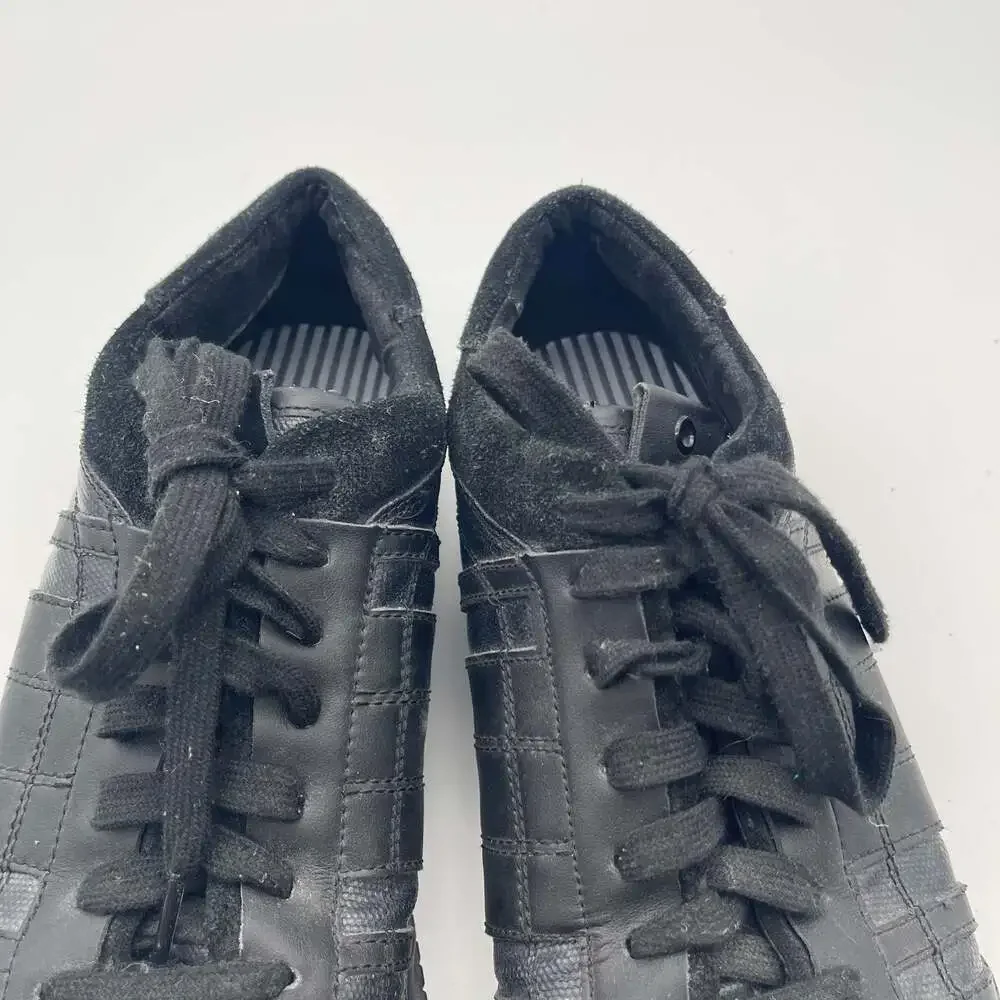 Steve Madden Falkyn Black Leather Low Top Sneakers Men's Size‎ 11